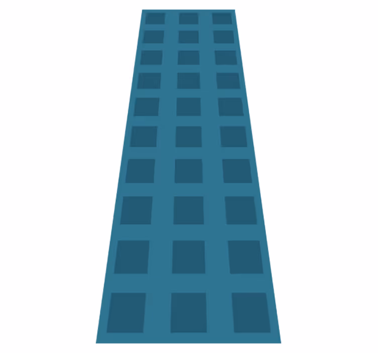 Vinyl teppich geometrisch blaues quadratmuster - TenStickers