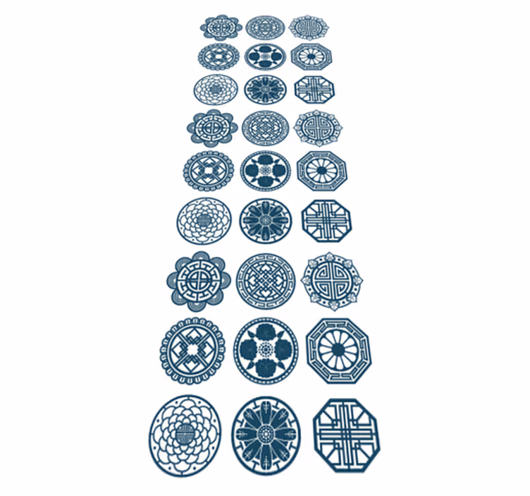 Vinyl teppich geometrisch koreanische formen - TenStickers