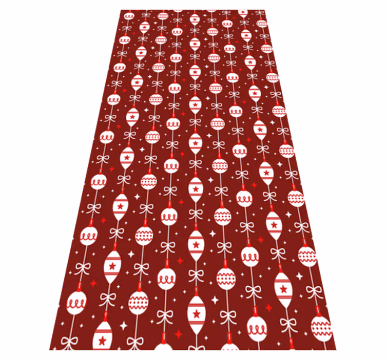 Vinyl teppich weihnachten christbaumkugeln - TenStickers