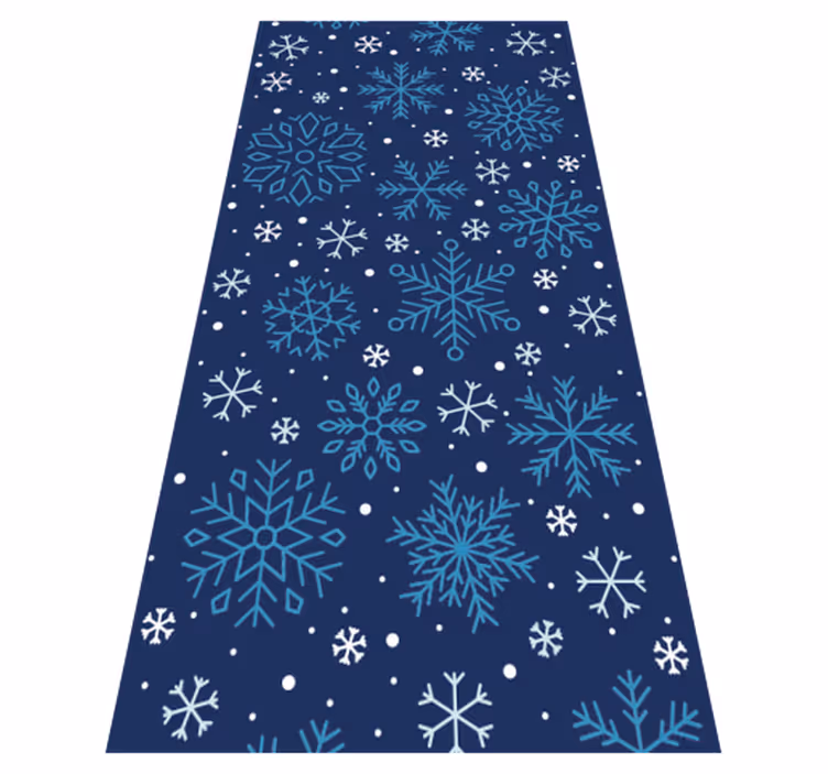 Vinyl teppich weihnachten schneeflocken - TenStickers