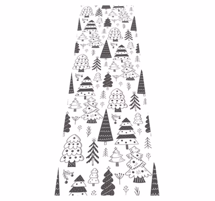 Vinyl teppich weihnachten mit tannenbaum-muster - TenStickers