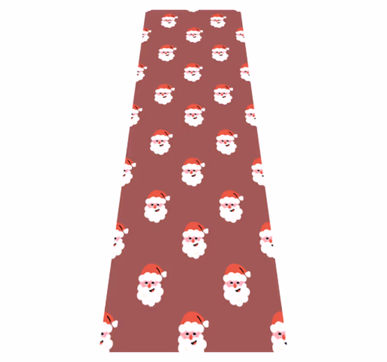 Vinyl teppich weihnachten rotes muster weihnachtsmann - TenStickers