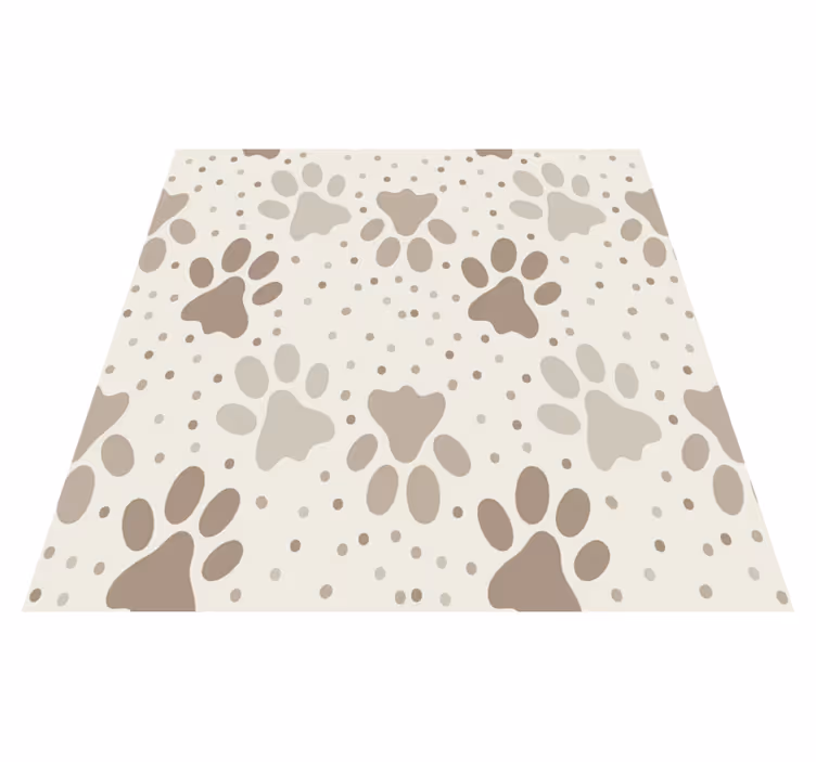 Vinyl teppich schlafzimmer hunde pfote - TenStickers
