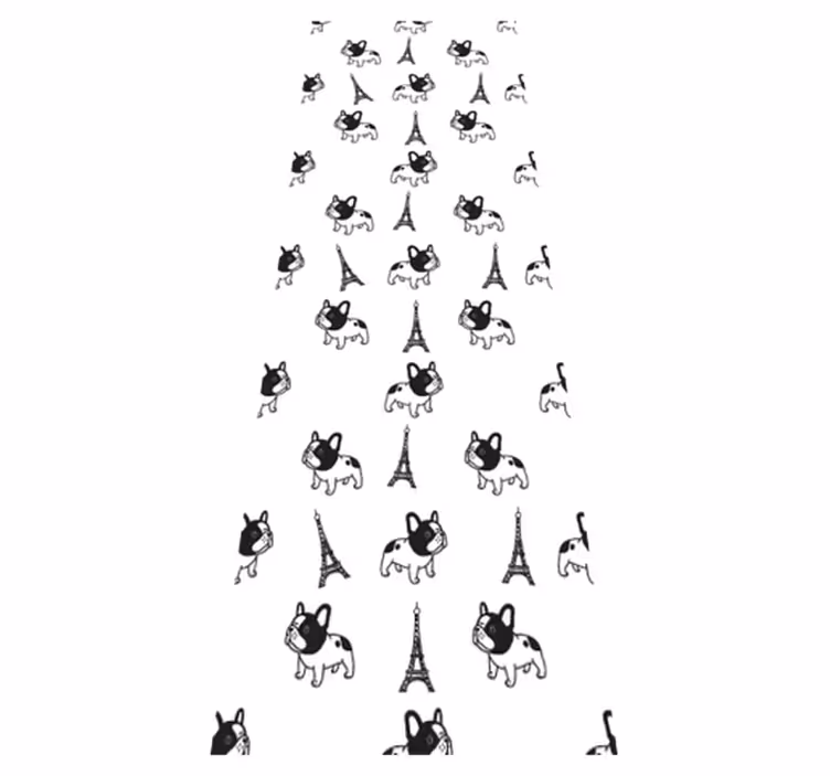 Vinyl teppich schlafzimmer französische bulldogge in paris - TenStickers