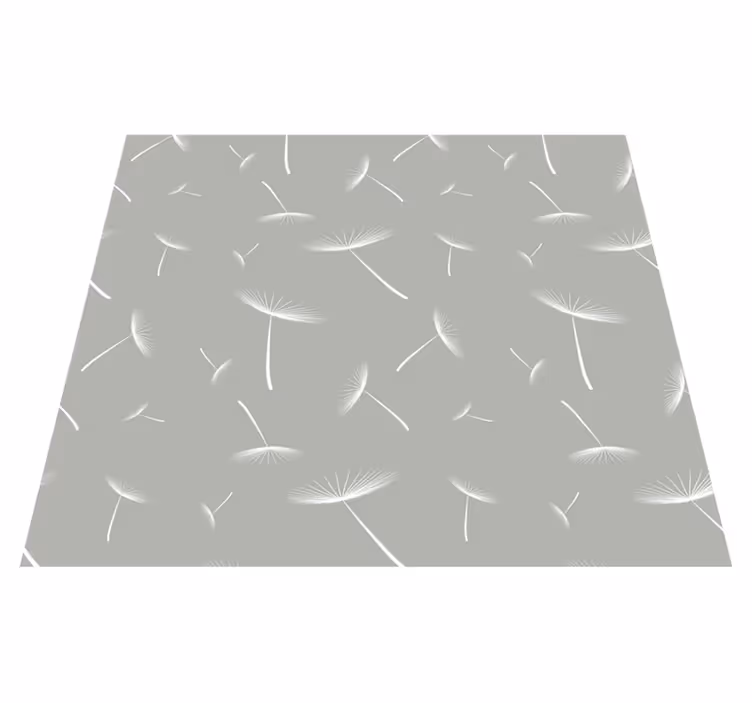 Vinyl teppich schlafzimmer grau blumig hell - TenStickers