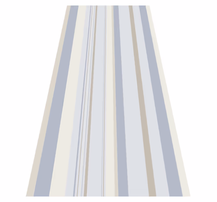 Vinyl teppich schlafzimmer in blau und beige streifen - TenStickers