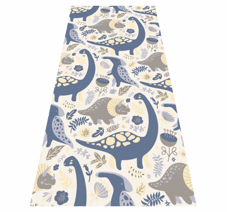 Vinyl teppich schlafzimmer blaue dinosaurier nordischer stil - TenStickers