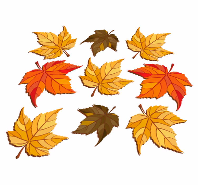 Vinyl teppich natur herbstblätter - TenStickers