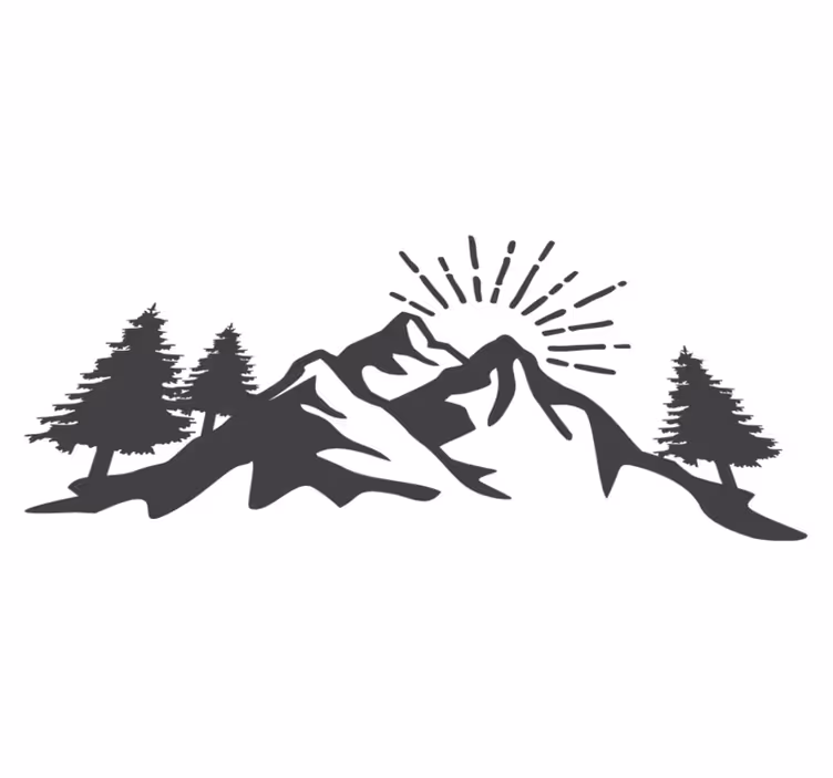 Vinyl teppich natur sonnenberg silhouette - TenStickers
