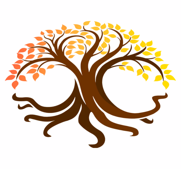 Vinyl teppich natur lebensbaum herbstliche farben - TenStickers