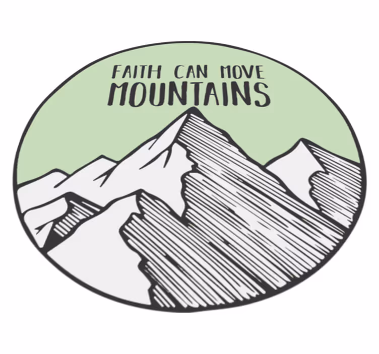 Vinyl teppich natur der glaube kann berge versetzen - TenStickers