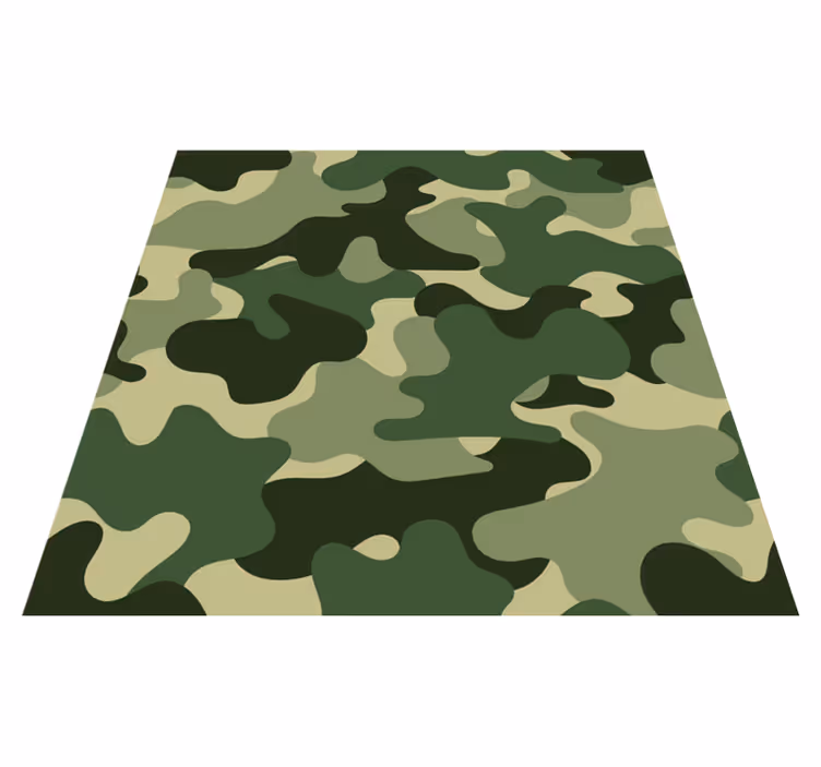 Vinyl teppich natur im camouflage muster - TenStickers