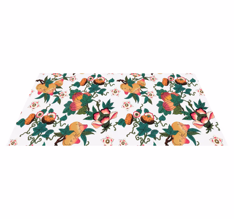 Vinyl teppich blumen bunter sommerdruck - TenStickers