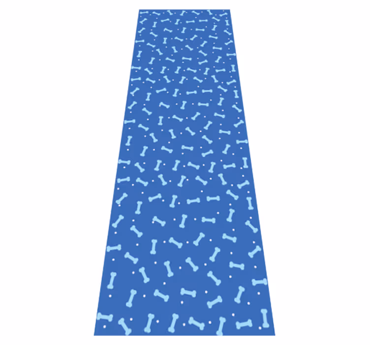 Vinyl teppich schlafzimmer mit nahtlosem blauen skelett - TenStickers