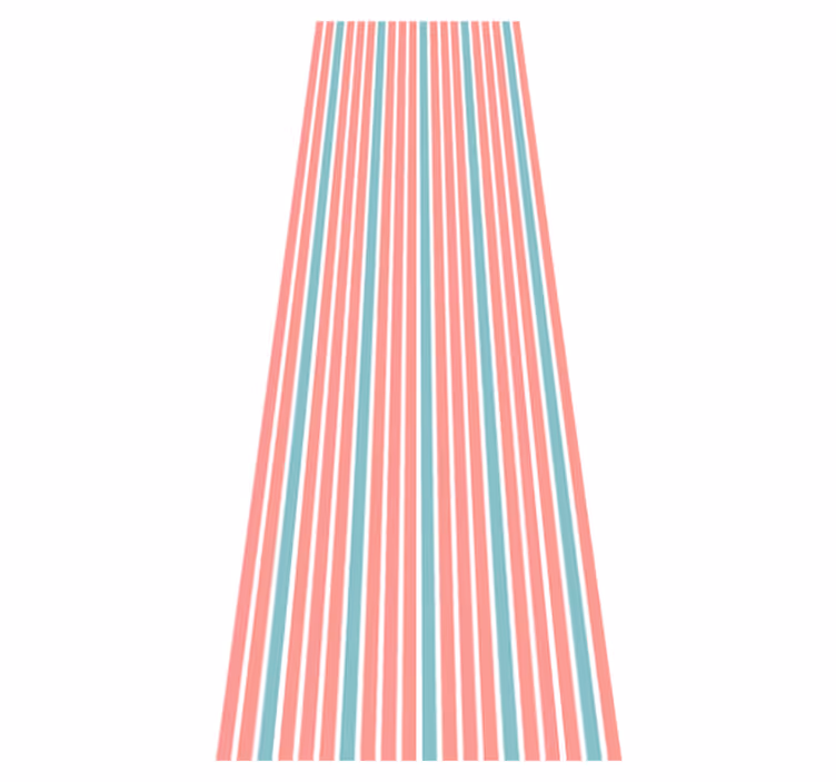 Vinyl teppich schlafzimmer im retro blauen und rosa muster - TenStickers