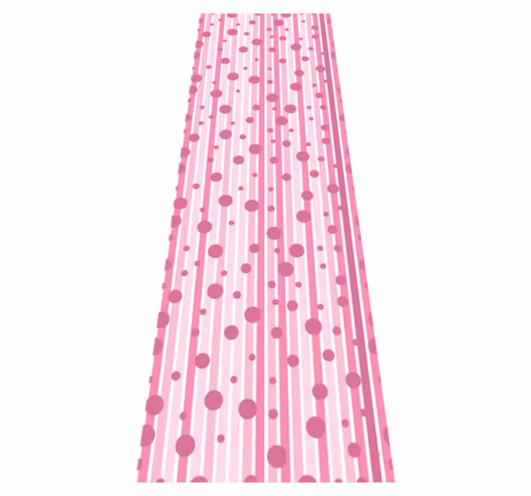 Vinyl teppich schlafzimmer vertikales rosa und weißes muster - TenStickers