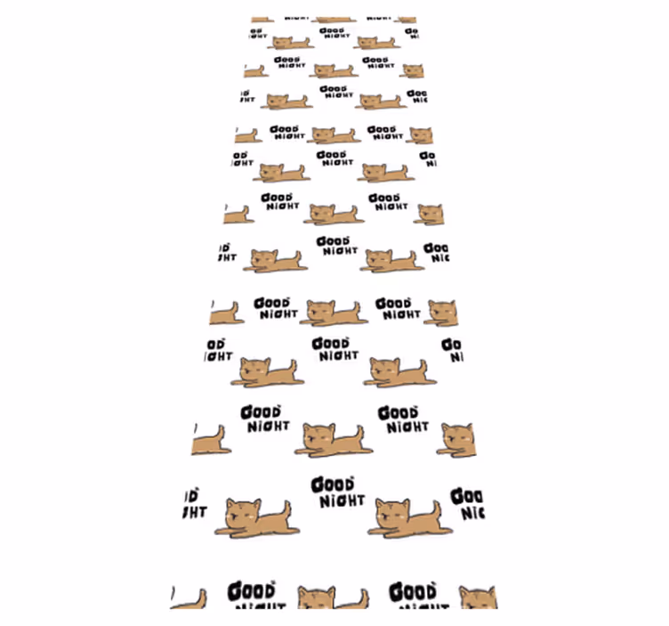 Vinyl teppich schlafzimmer mit süßem schlafendem hund - TenStickers