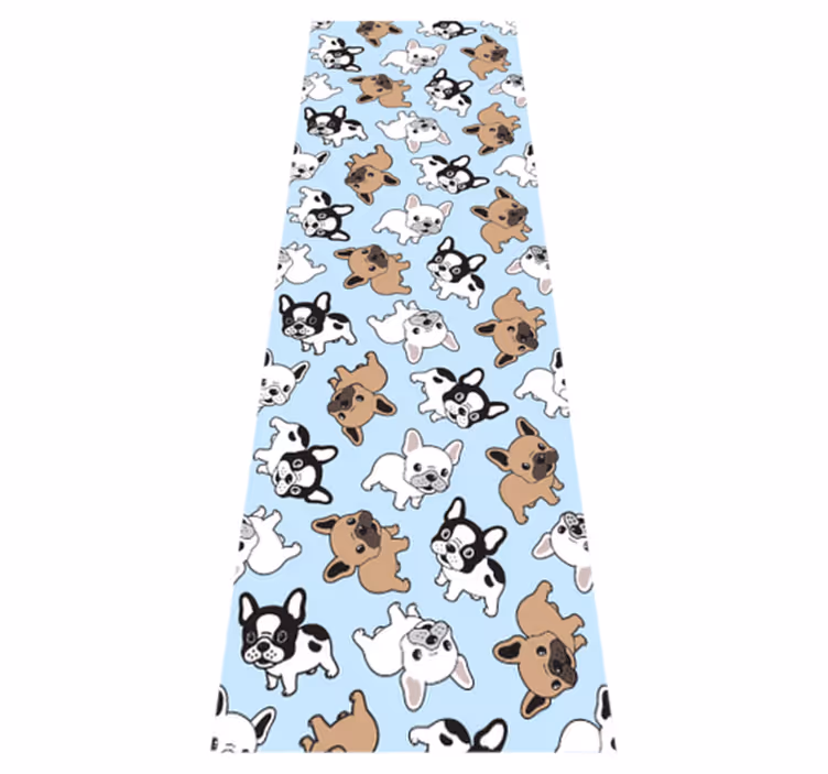 Vinyl teppich schlafzimmer im french bulldog design - TenStickers