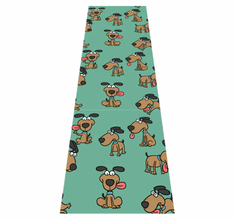 Vinyl teppich schlafzimmer im lustigen hundecartoon-stil - TenStickers