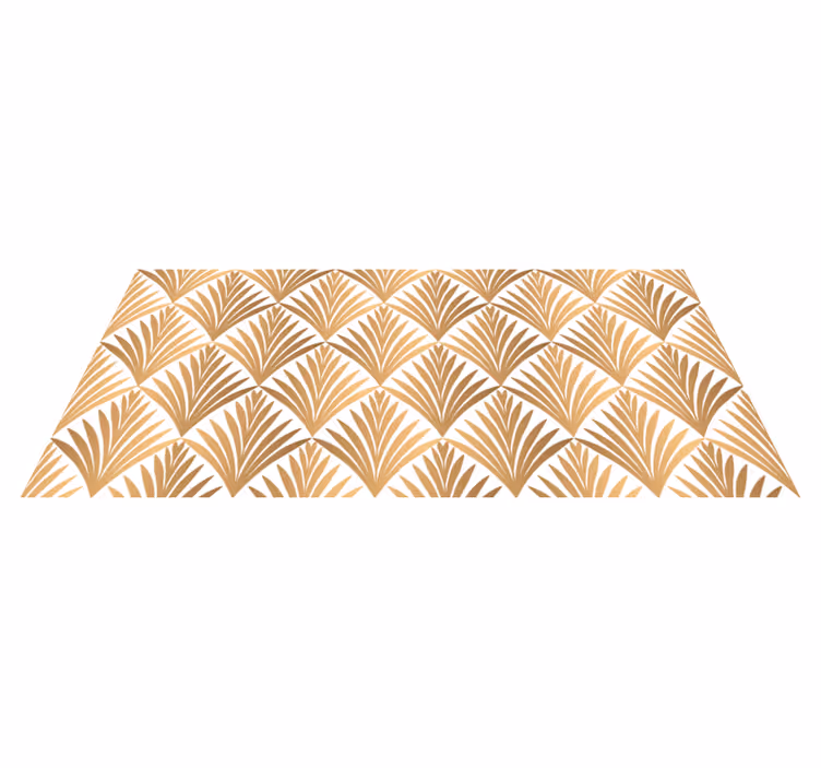 Vinyl teppich geometrisch blattmuster - TenStickers