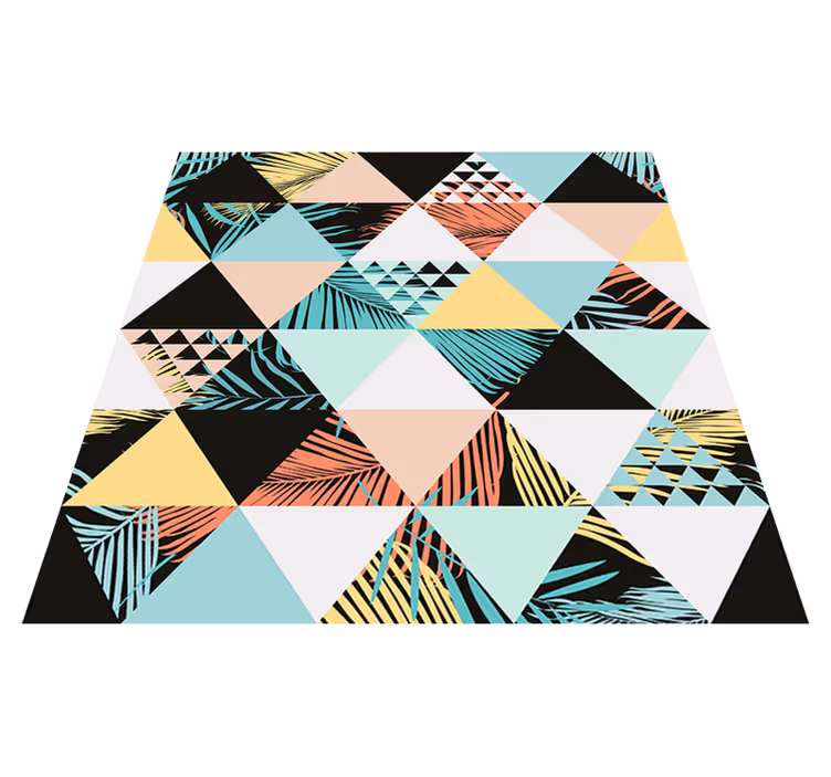 Vinyl teppich geometrisch dschungel dreiecke - TenStickers