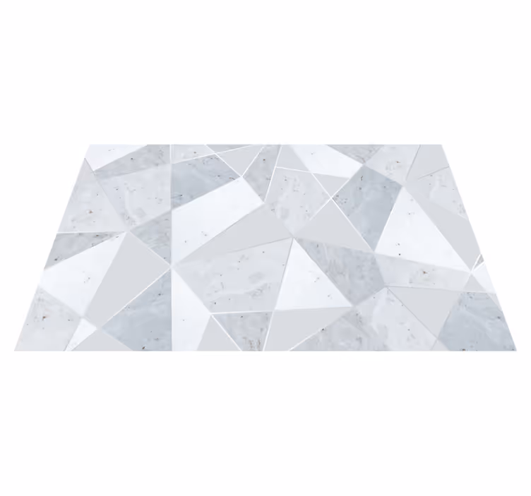 Vinyl teppich geometrisch in schlichtem grauem marmor - TenStickers