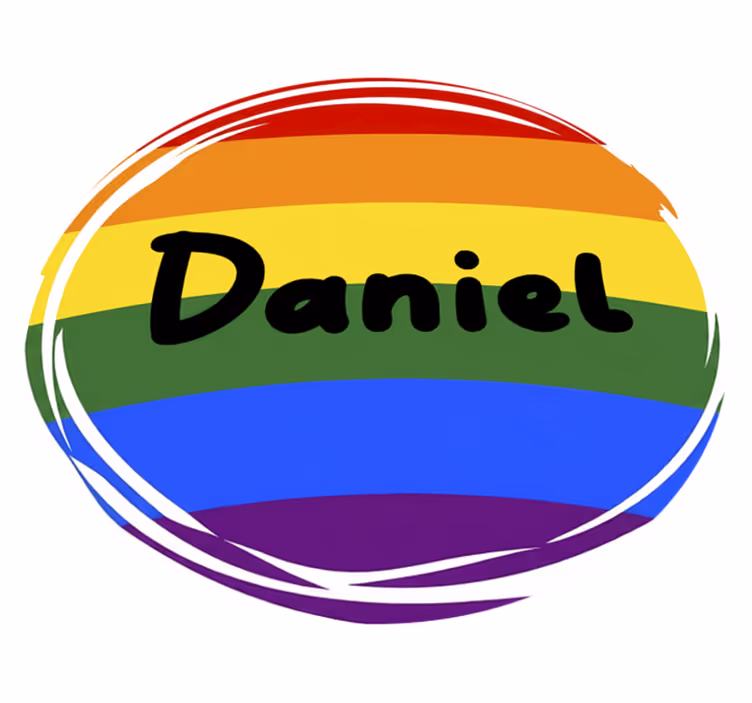 Vinyl teppich geometrisch personalisierter regenbogenkreis - TenStickers