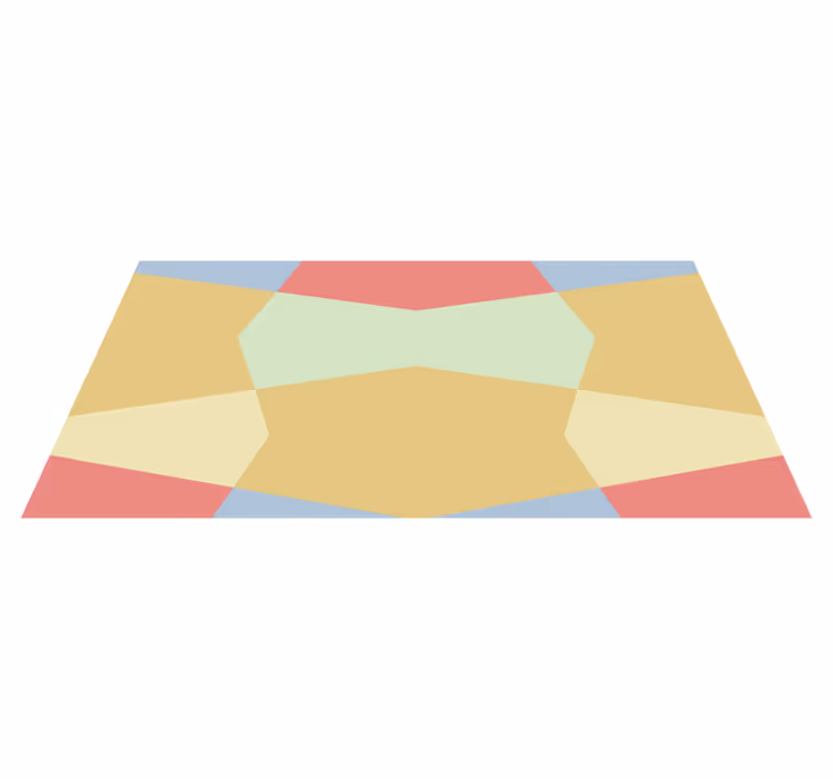 Vinyl teppich geometrisch pastellfarbene farbblöcke - TenStickers