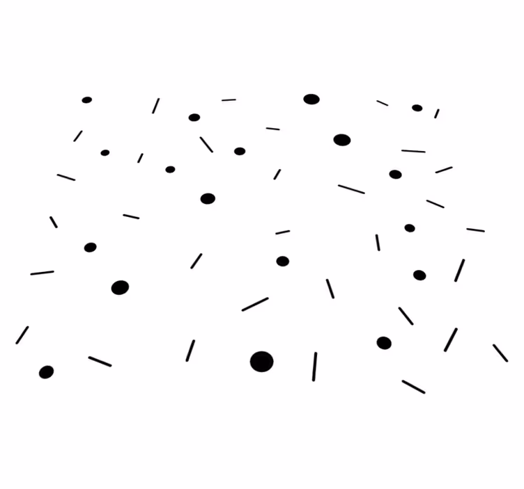 Vinyl teppich geometrisch konfetti aus kreisen und linien - TenStickers