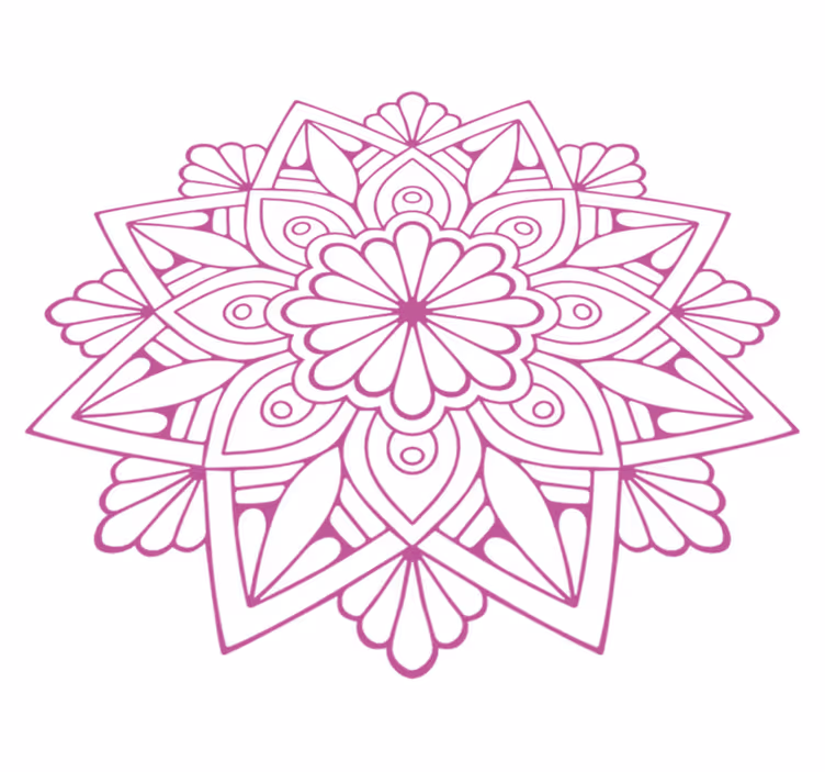 Vinyl teppich geometrisch mit aufwendigem botanischem muster - TenStickers