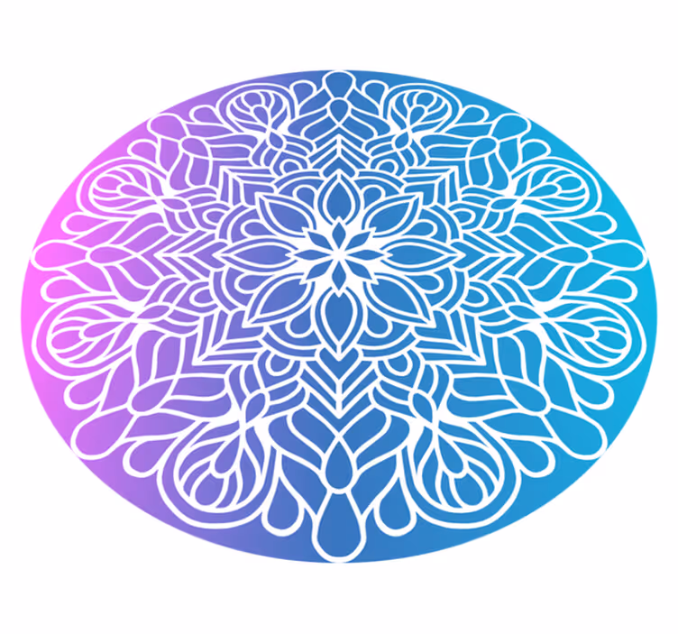 Vinyl teppich geometrisch mit lebhaftem kreisdesign - TenStickers