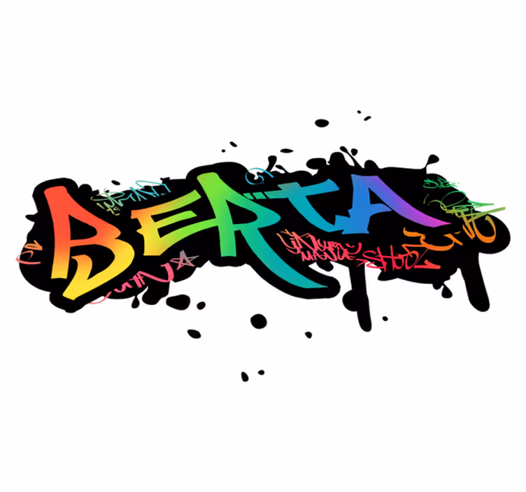 Vinyl teppich kinderzimmer personalisierbares graffiti - TenStickers