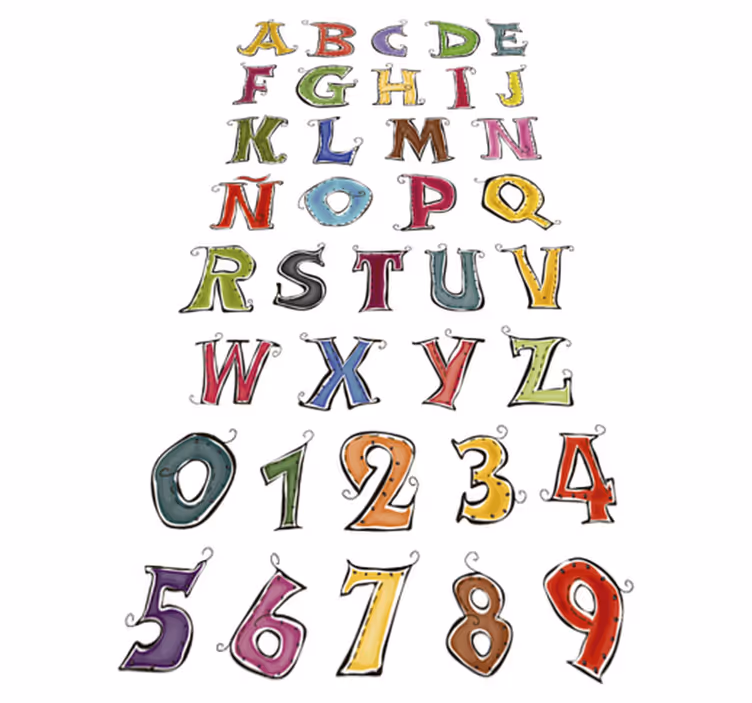 Vinyl teppich kinderzimmer mit vollständigem abc spanisch - TenStickers