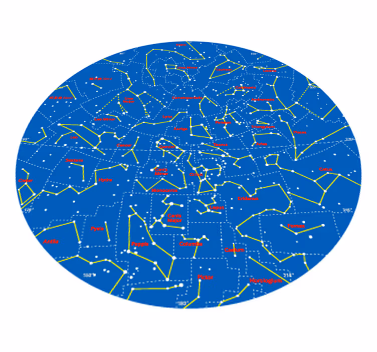 Vinyl teppich kinderzimmer südhimmel konstellationen - TenStickers