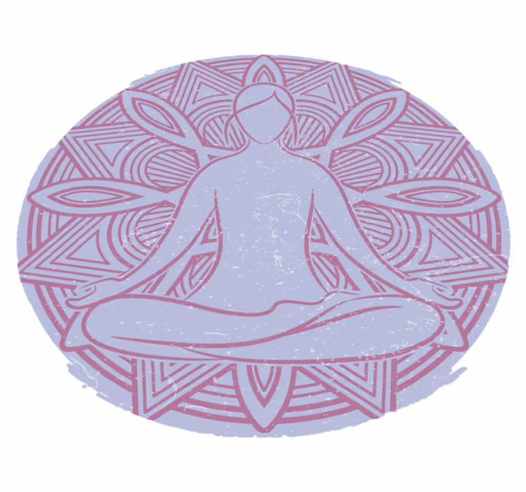 Vinyl teppich schlafzimmer yoga lotosblume - TenStickers
