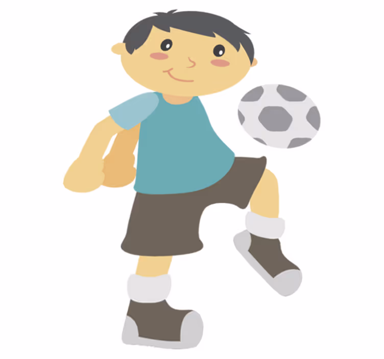 Vinyl teppich kinderzimmer fussballspielend - TenStickers