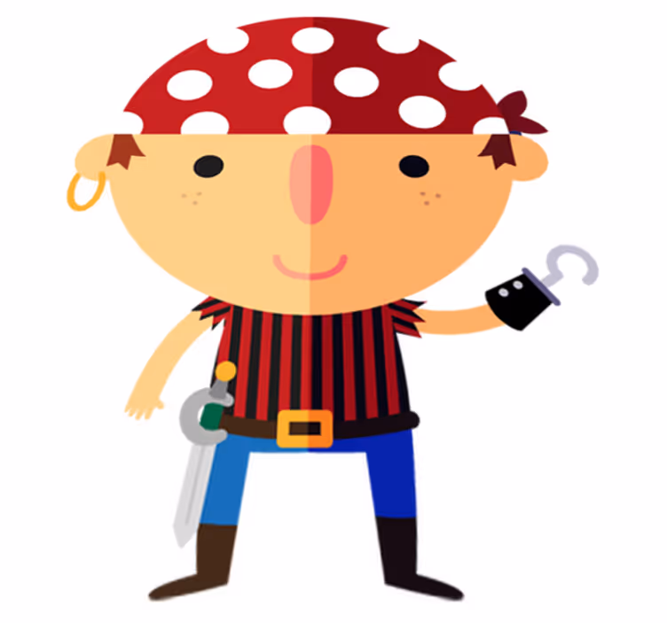 Vinyl teppich kinderzimmer mit piratenmotiv - TenStickers