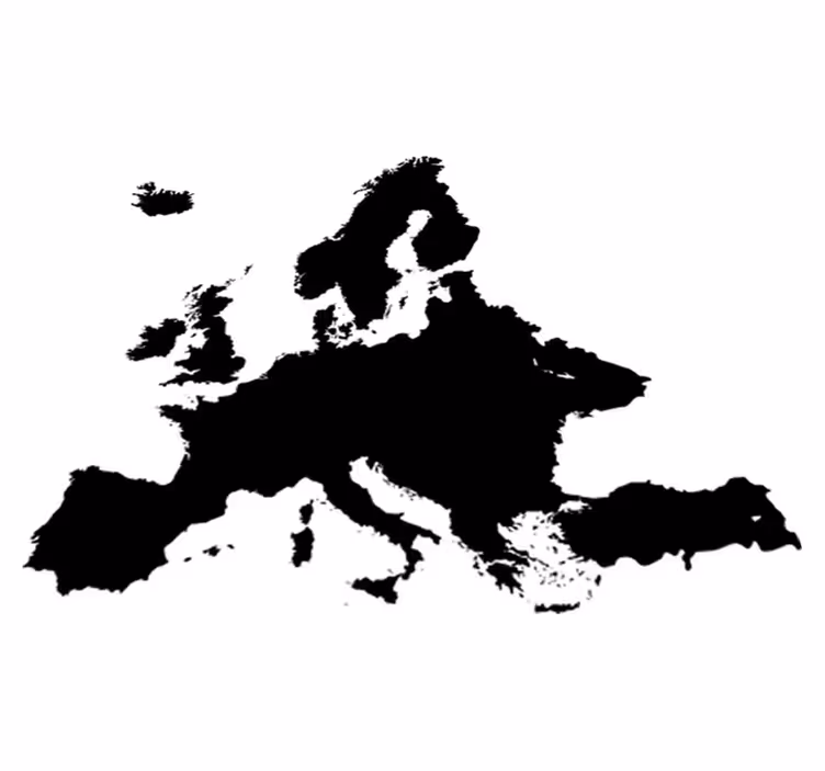 Vinyl teppich weltkarte mit tafelfläche europa - TenStickers