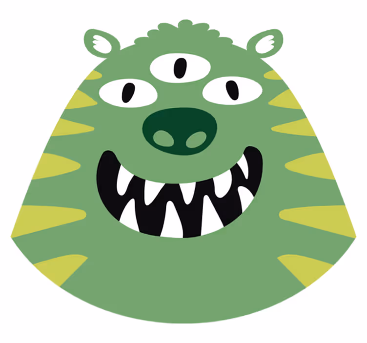 Vinyl teppich kinderzimmer glückliches monster - TenStickers