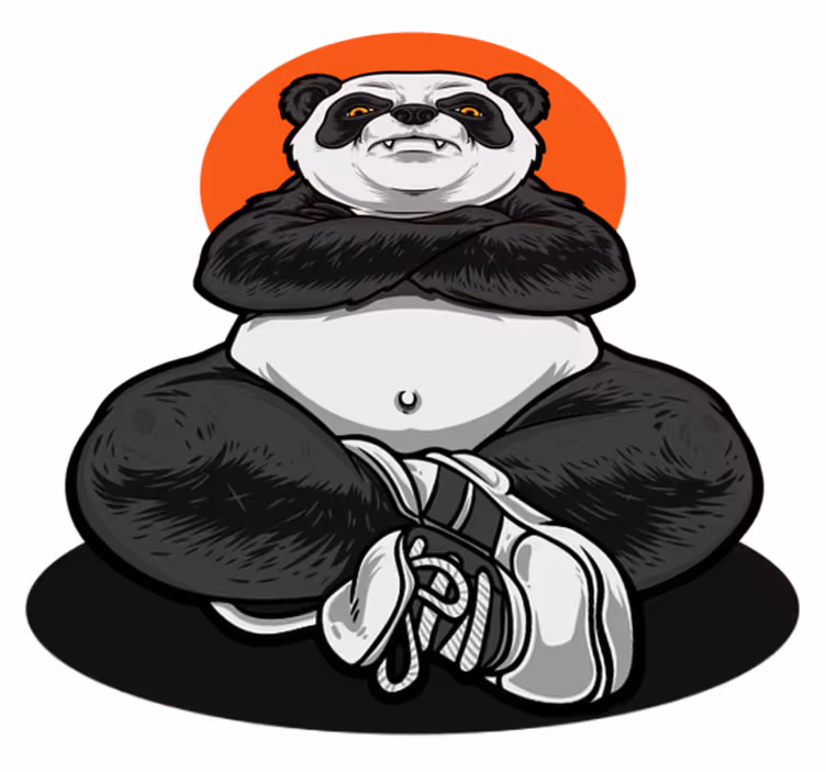 Vinyl teppich kinderzimmer panda gangster - TenStickers