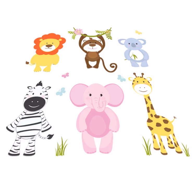 Vinyl teppich kinderzimmer bunte tierchen - TenStickers