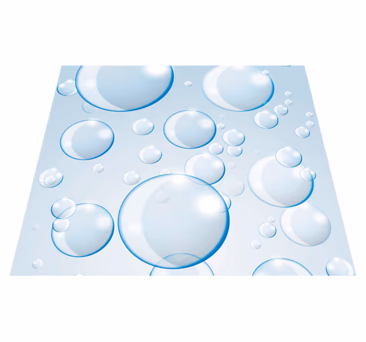 Vinyl teppich bad mit kugelblasen-motiv - TenStickers