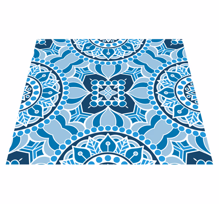 Vinyl teppich bad im mandala stil - TenStickers