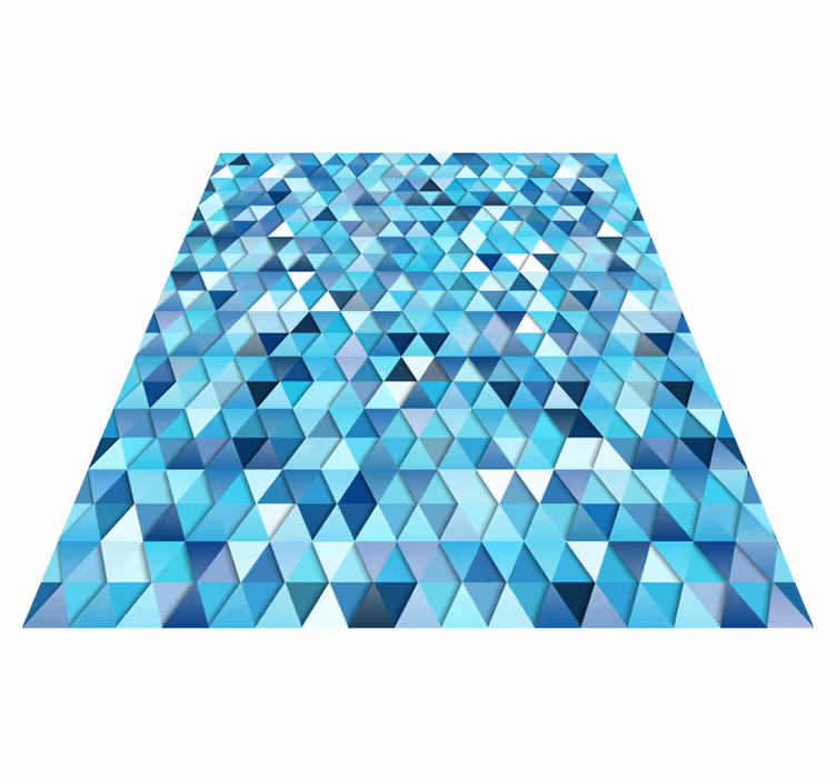 Vinyl teppich bad geometrisches blaues muster - TenStickers