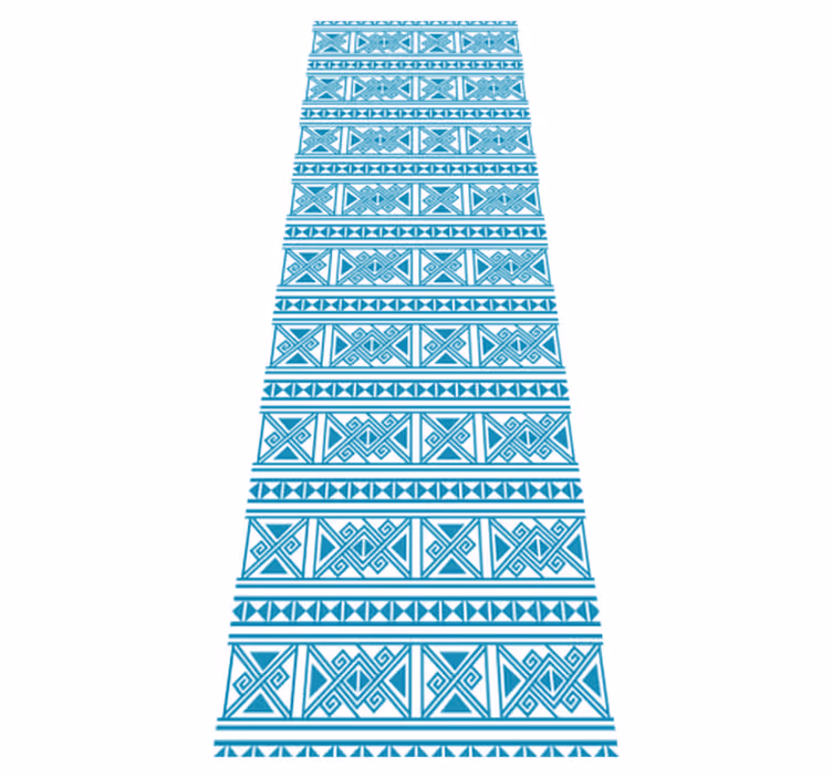 Vinyl teppich bad mit blauem muster - TenStickers
