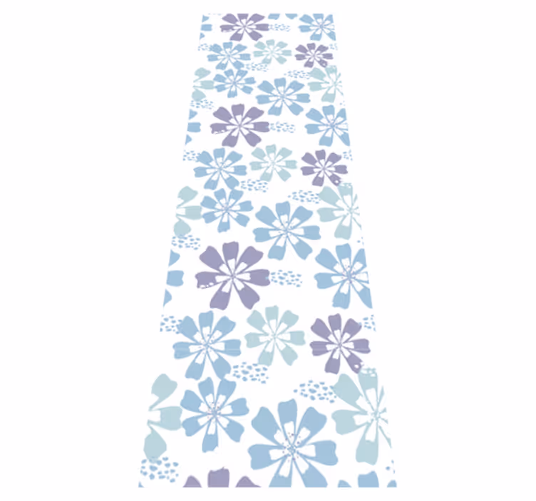 Vinyl teppich bad mit pastellfarbenem blumenmuster - TenStickers