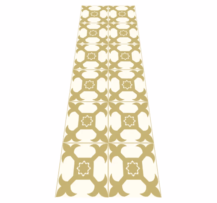 Vinyl teppich bad mit hellem eleganten fliesenmuster - TenStickers