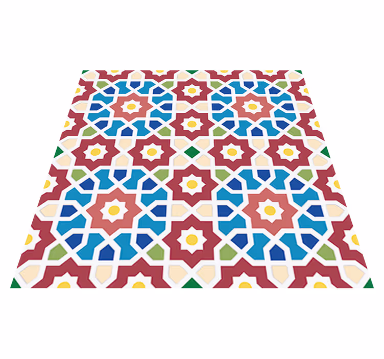 Vinyl teppich bad arabische wandfliesen design - TenStickers