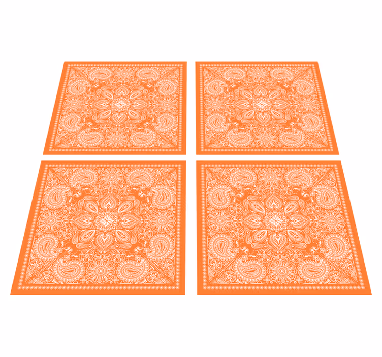 Vinyl teppich bad paisley fliesenmuster - TenStickers