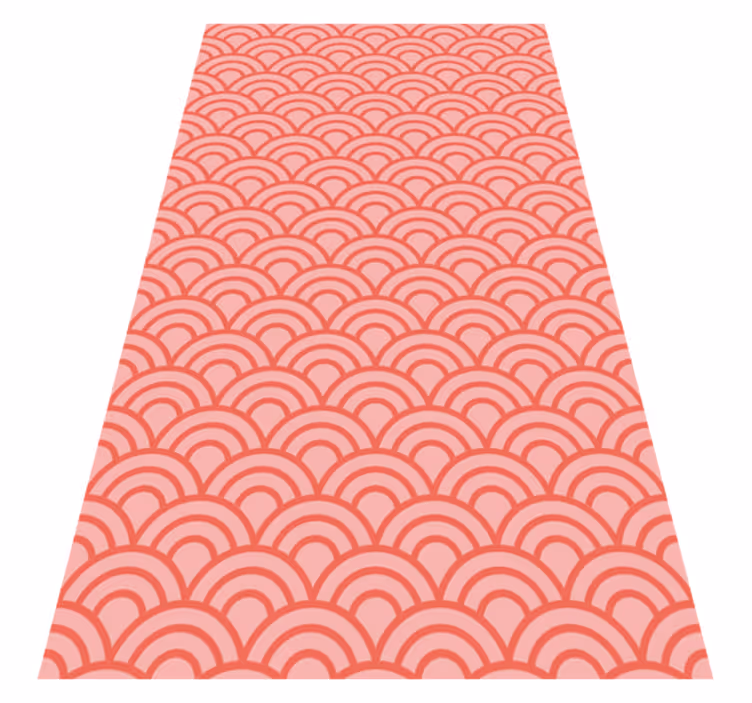 Vinyl teppich bad in living coral pantone - TenStickers